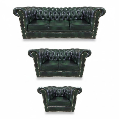 Sofá 3 piezas sala de estar 3+2+1 Diseño moderno Sillón Chesterfield