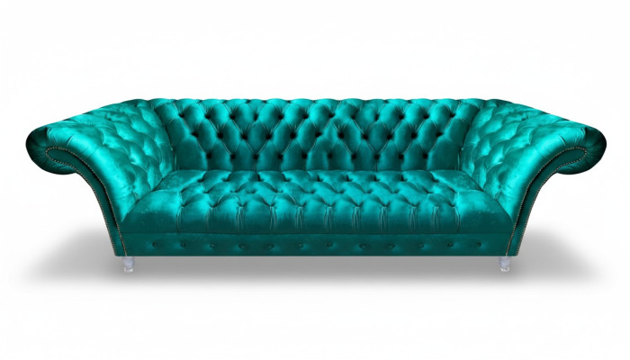 Chesterfield Lujo Moderno Sofá de tres plazas Sofá Diseñador Sala de estar Nuevo