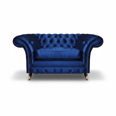 Silla azul moderna Chesterfield muebles de lujo para el salón