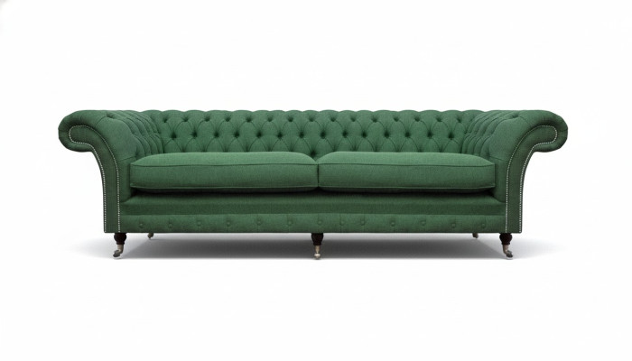 Chesterfield Sofá de dos plazas verde Sala de estar Sofá de dos plazas de lujo Muebles