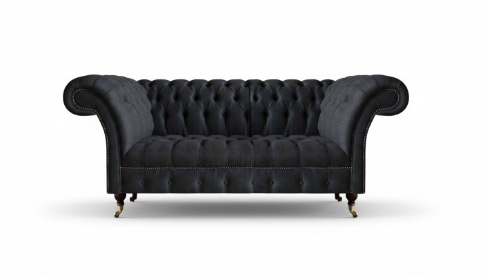 Chesterfield Sofá de asiento negro, Sofás de diseño sofisticado, Sofás modernos.
