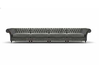 Sofá de diseñador Chesterfield para salón de lujo, 4 plazas.