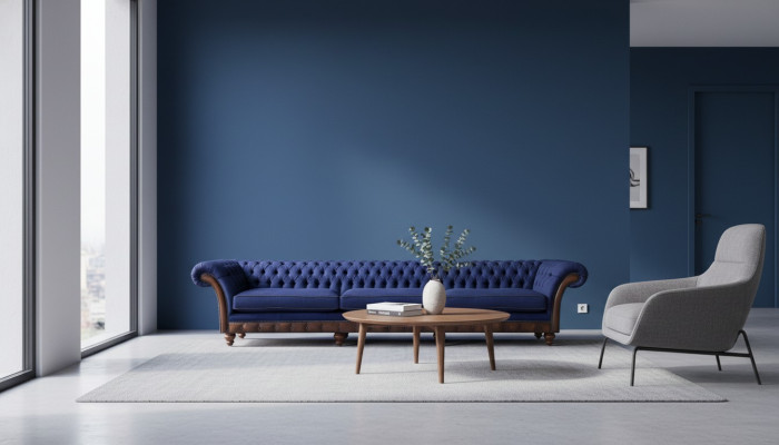 Chesterfield Sofá de tres plazas de lujo Sofá moderno Sofás de tela Muebles