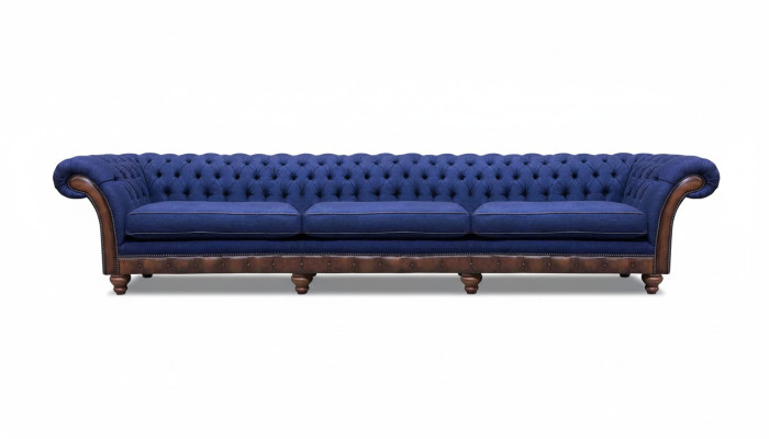 Chesterfield Sofá de tres plazas de lujo Sofá moderno Sofás de tela Muebles