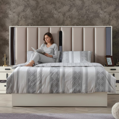 Muebles de lujo cama diseño dormitorio cama matrimonial tapizada camas modernas
