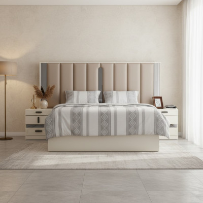 Muebles de lujo cama diseño dormitorio cama matrimonial tapizada camas modernas