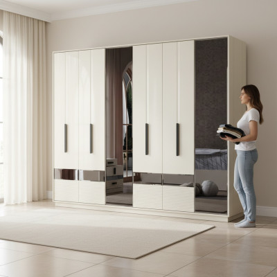 Diseño de muebles de madera armario de dormitorio armario de lujo moderno