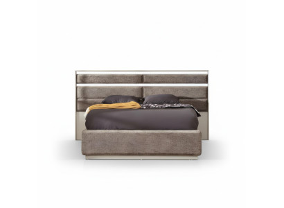Cama matrimonial de diseño gris moderno lujo muebles de dormitorio