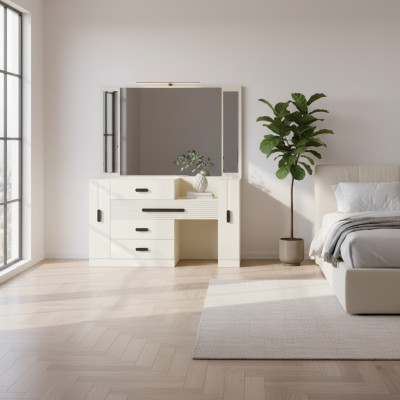 Diseño moderno mueble de lujo tocador con espejo dormitorio
