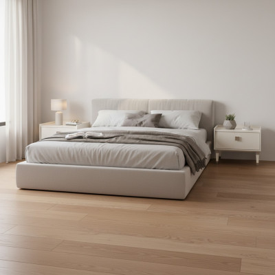 Muebles de lujo de madera para dormitorio 2x mesitas de noche diseño moderno completo