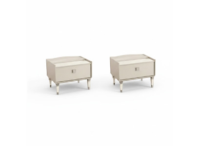 Muebles de lujo de madera para dormitorio 2x mesitas de noche diseño moderno completo
