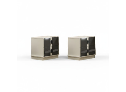 Diseño 2x mesitas de noche de madera mobiliario dormitorio decoración moderna