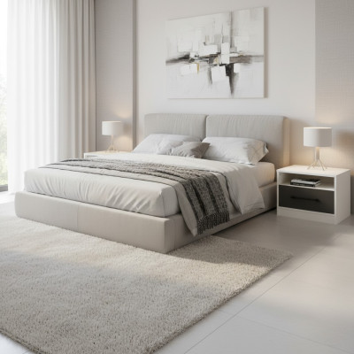 Juego de 2 mesitas de noche de madera para dormitorio muebles de lujo decoración completa
