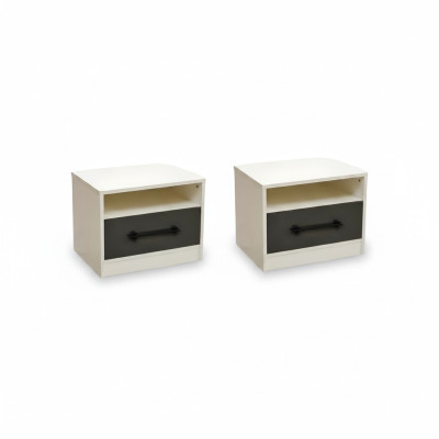 Juego de 2 mesitas de noche de madera para dormitorio muebles de lujo decoración completa