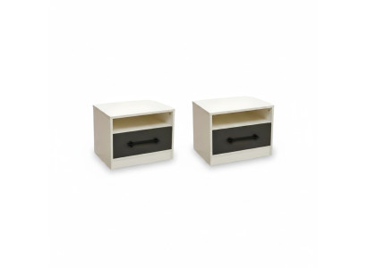 Juego de 2 mesitas de noche de madera para dormitorio muebles de lujo decoración completa