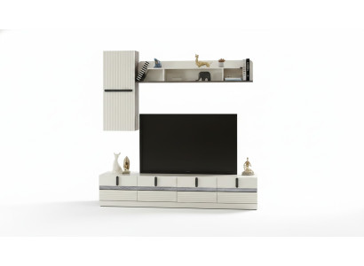 Juego de salón de 3 piezas con mueble de TV en madera armario completo estante