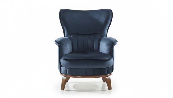 Sillón moderno azul para sala de estar diseño muebles tapizados lujo