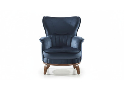Sillón moderno azul para sala de estar diseño muebles tapizados lujo