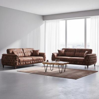 Conjunto de sofás 2x sofá de tres plazas diseño moderno