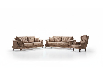 Conjunto de sofás moderno 3+3+1 plazas lujo tejido muebles tapizados salón