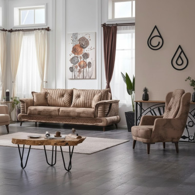 Juego de sofás de lujo 3+2 plazas para salón diseño en tejido
