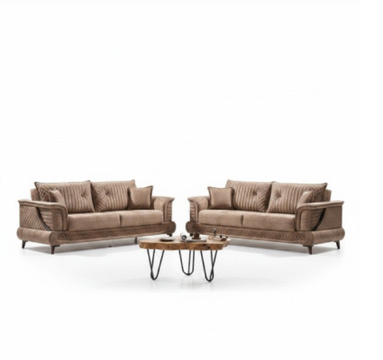 Conjunto de sofás 3+3 plazas diseño lujo sillones sofá salón