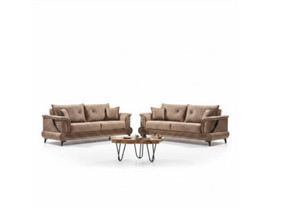 Conjunto de sofás 3+3 plazas diseño lujo sillones sofá salón