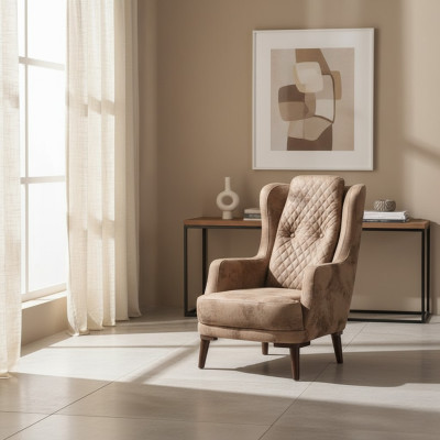 Sofá beige de 3 plazas para sala de estar de tela moderna de lujo