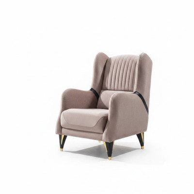 Sillón de lujo de tela para salón de diseño moderno