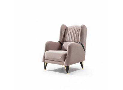 Sillón de lujo de tela para salón de diseño moderno
