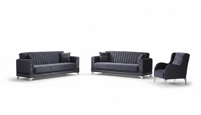 Conjunto de sofás 3+3+1 Muebles tapizados Grupo de asientos Sala de estar Textil