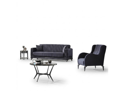 Juego de sofás de 2 piezas Sofá de tres plazas Sillón Juego Moderno