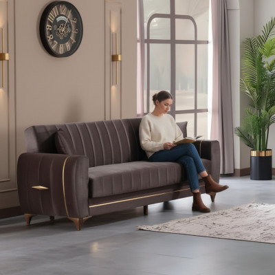 Sofá de 3 plazas diseño para salón muebles lujo moderno