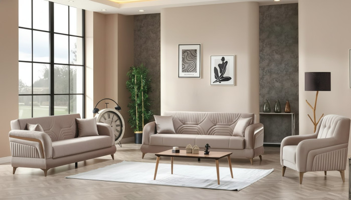 Conjunto de sofá de salón 3+3+1 plazas sofás modernos completos