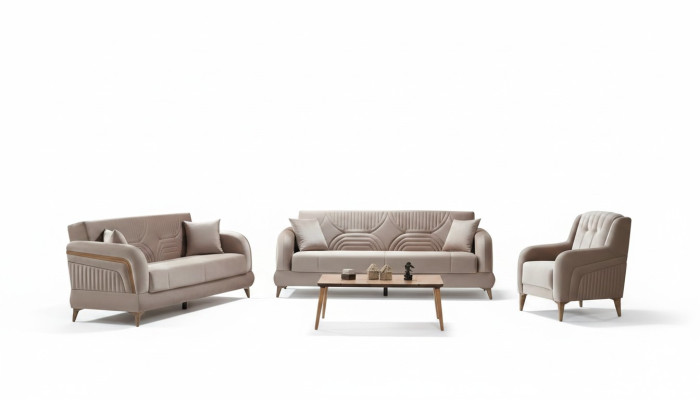 Conjunto de sofá de salón 3+3+1 plazas sofás modernos completos