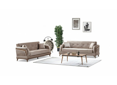 Conjunto moderno de 2 sofás de 3 plazas para salón