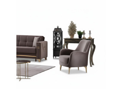 Sillón de lujo diseño moderno sillón tapizado sala de estar tejido