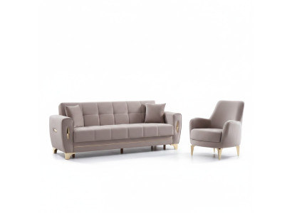 Sofá de diseño de lujo set 3+1 plazas para sala de estar