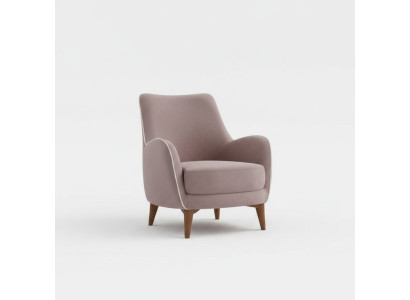 Sillón de lujo con asiento acolchado para sala de estar en diseño de tela moderna