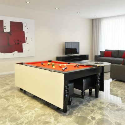 Mesa de comedor Mesa de billar 2 en 1 Mesas de billar Mesa de pool Mesas de juego de madera 7ft