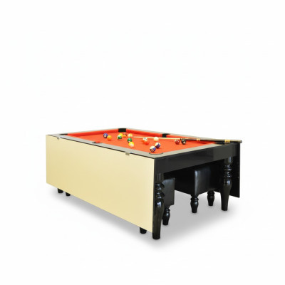 Mesa de comedor Mesa de billar 2 en 1 Mesas de billar Mesa de pool Mesas de juego de madera 7ft