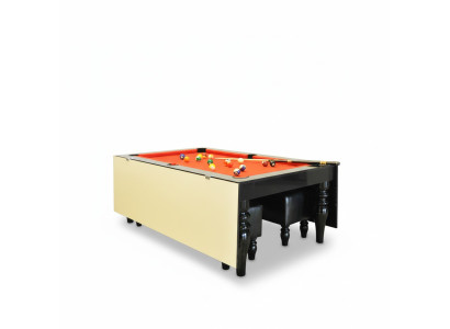 Mesa de comedor Mesa de billar 2 en 1 Mesas de billar Mesa de pool Mesas de juego de madera 7ft