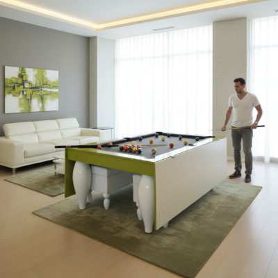 Mesa de comedor con opción de juego Mesa de billar Mesa combinada Comedor