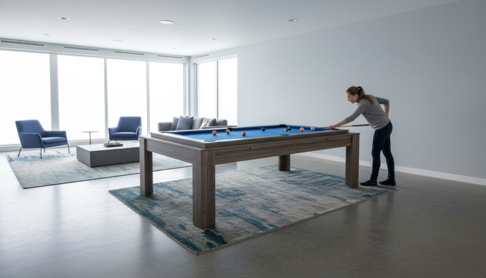 Mesa de comedor 3 en 1 Mesa de billar Mesa de ping pong Mesa de comedor 7ft