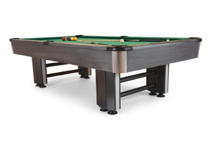 Mesa de billar de madera y aluminio gris de diseño moderno