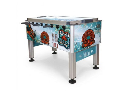 Mesa de futbolín profesional de aluminio y MDF multicolor