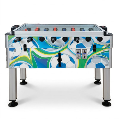 Futbolín profesional multicolor de aluminio y madera