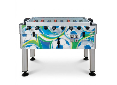 Futbolín profesional multicolor de aluminio y madera