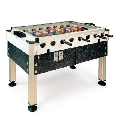 Mesa de futbolín de MDF y aluminio negro de diseño moderno