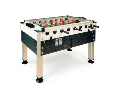 Mesa de futbolín de MDF y aluminio negro de diseño moderno